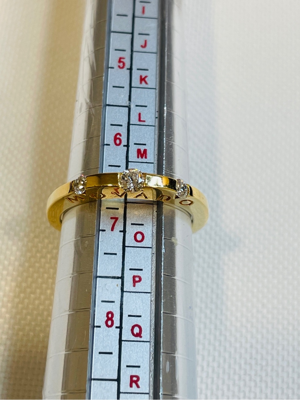 Movado 18k Yellow Gold Diamond Band Ring - Picture 8 of 8